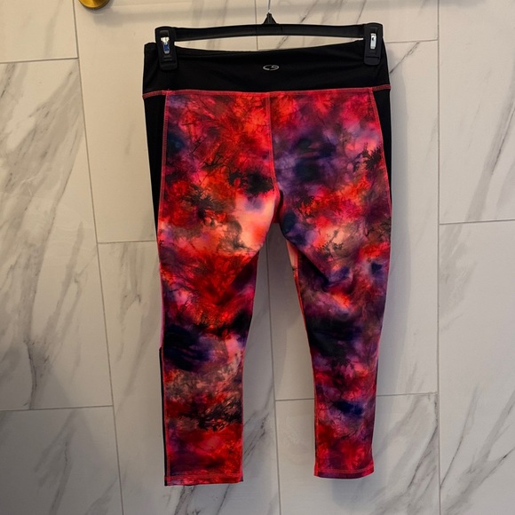 Champion Women's Tie-Dye Leggings in Red and Purple - Picture 3 of 3